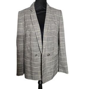 NWT Express Gray Glen Plaid Double Breasted Blazer Size Small NWT Professional